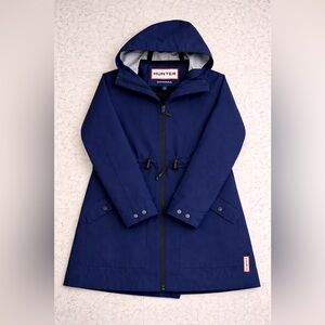 Hunter Waterproof Hooded Rain Jacket S– Light Weight-Rare Deep Blue Indigo